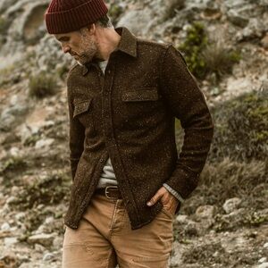 Taylor Stitch The Leeward Shirt Chocolate Donegal